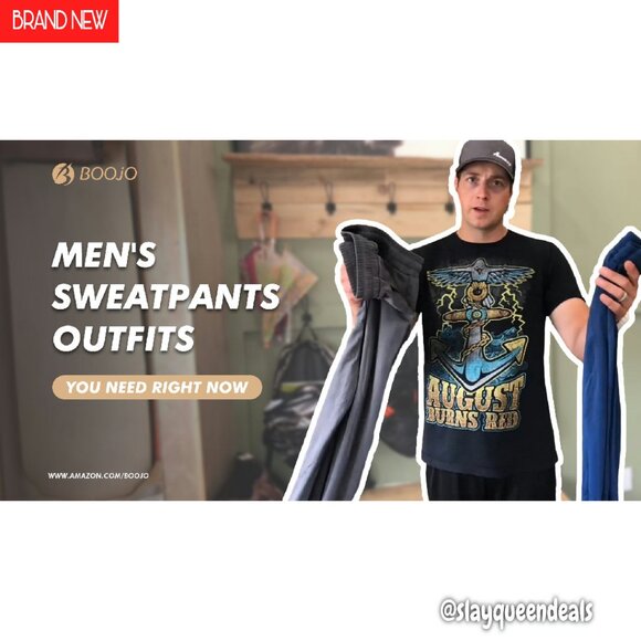 Men's 3-Pack Sweatpants with Pockets, Mesh Open Bottom Joggers, Loose Fit - Picture 7 of 8